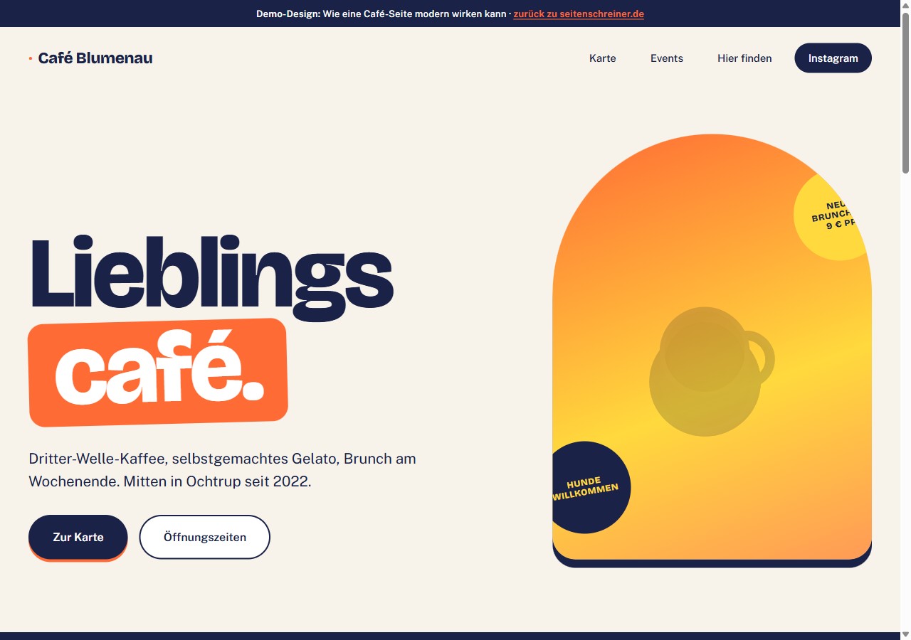 Demo Café Blumenau — Holland-Stil