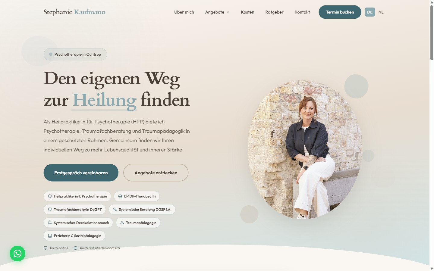 Screenshot praxis-stephanie-kaufmann.de
